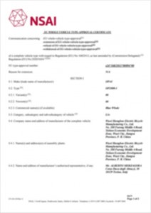 YW-06 EEC Certificate