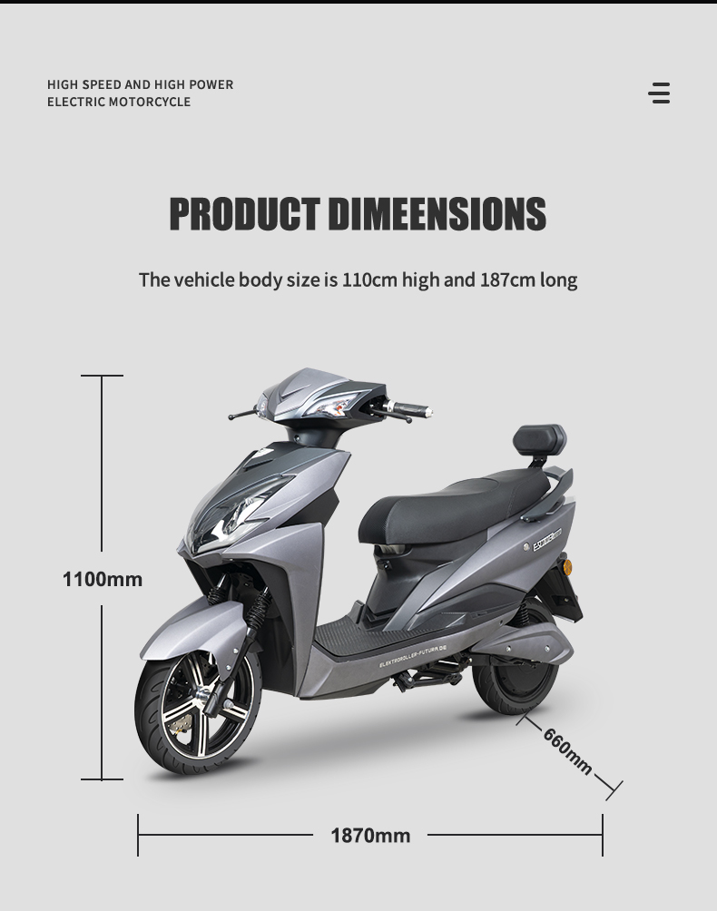 OPY-EM005 Max Speed 55Km/H Max Range 65Km Electric Motorcycle Details 6