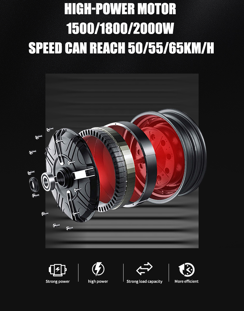 OPY-EM005 Max Speed 55Km/H Max Range 65Km Electric Motorcycle Details 8
